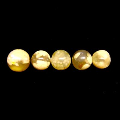 Flower Agate Mini Spheres 5 pack.  SP15122POLWH