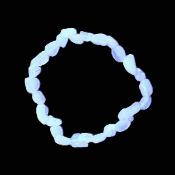 Polished Pebble Elasticated Blue Lace Agate Crystal Bracelet.   SPR17851BR