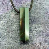 BLOOD STONE DRILLED HEALING POINT PENDANT. SPR6321