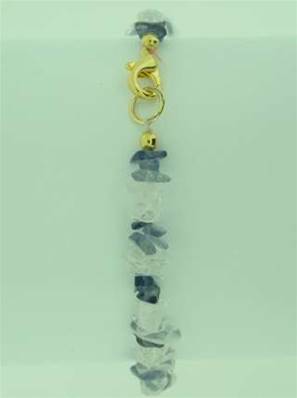 CRYSTAL IOLITE GEM CHIP BRACELETS (10 PACK). 7" LONG. 8g EACH. SPR645WH