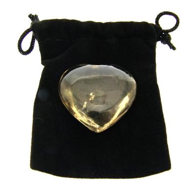 Polished Gemstone Heart In Smokey Quartz.   SP16133POL