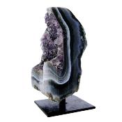 Agate Rimmed Amethyst Druze Specimen.   SP16621POL
