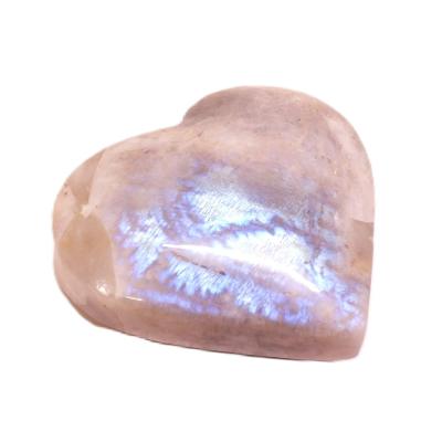 Gemstone Polished Heart In Sheen Moonstone.   SP17589POL