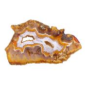 Agate Polished Front & Rear Face Slice Specimen in Natural Colouring.   SP17645POL