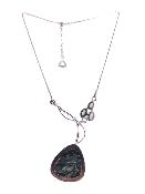 925 Silver one off designer pendant necklace in Serafina and Aquamarine.   SP17909PEND