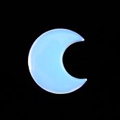 GEMSTONE CRESCENT MOON CARVING IN OPALITE.   SPR14077POL
