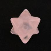 Mini Merkaba Star In Rose Quartz.   SPR15578POL