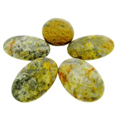 10 Pack Of Crazy Lace Agate Flat Oval Palm Stones.   SPR16608WH