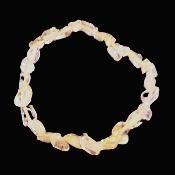 Polished Pebble Elasticated Citrine Crystal Bracelet.   SPR17850BR